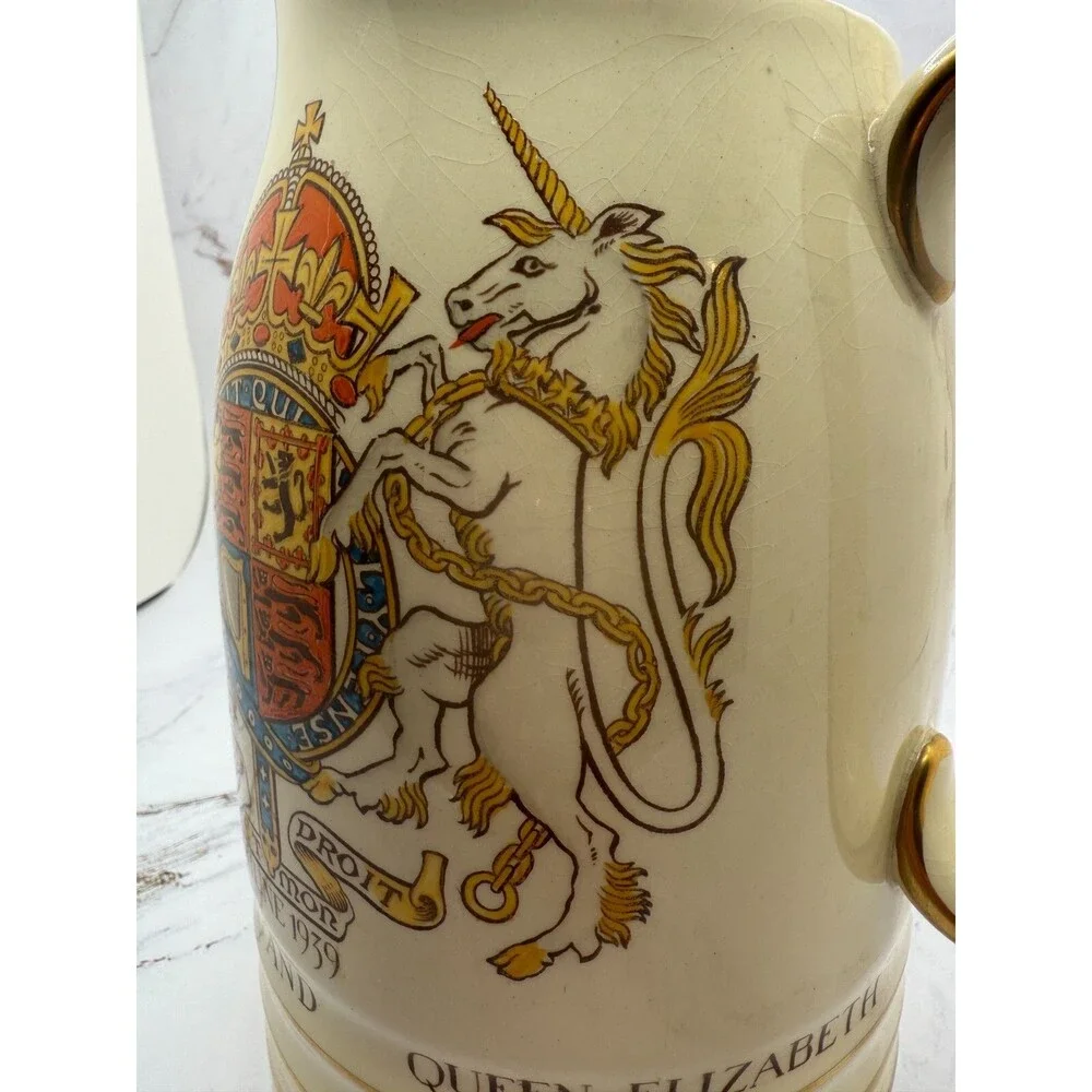 Gray’s Pottery 1L‎ Beer Pitcher Jug – 1939 George VI & Queen Elizabeth US Tour